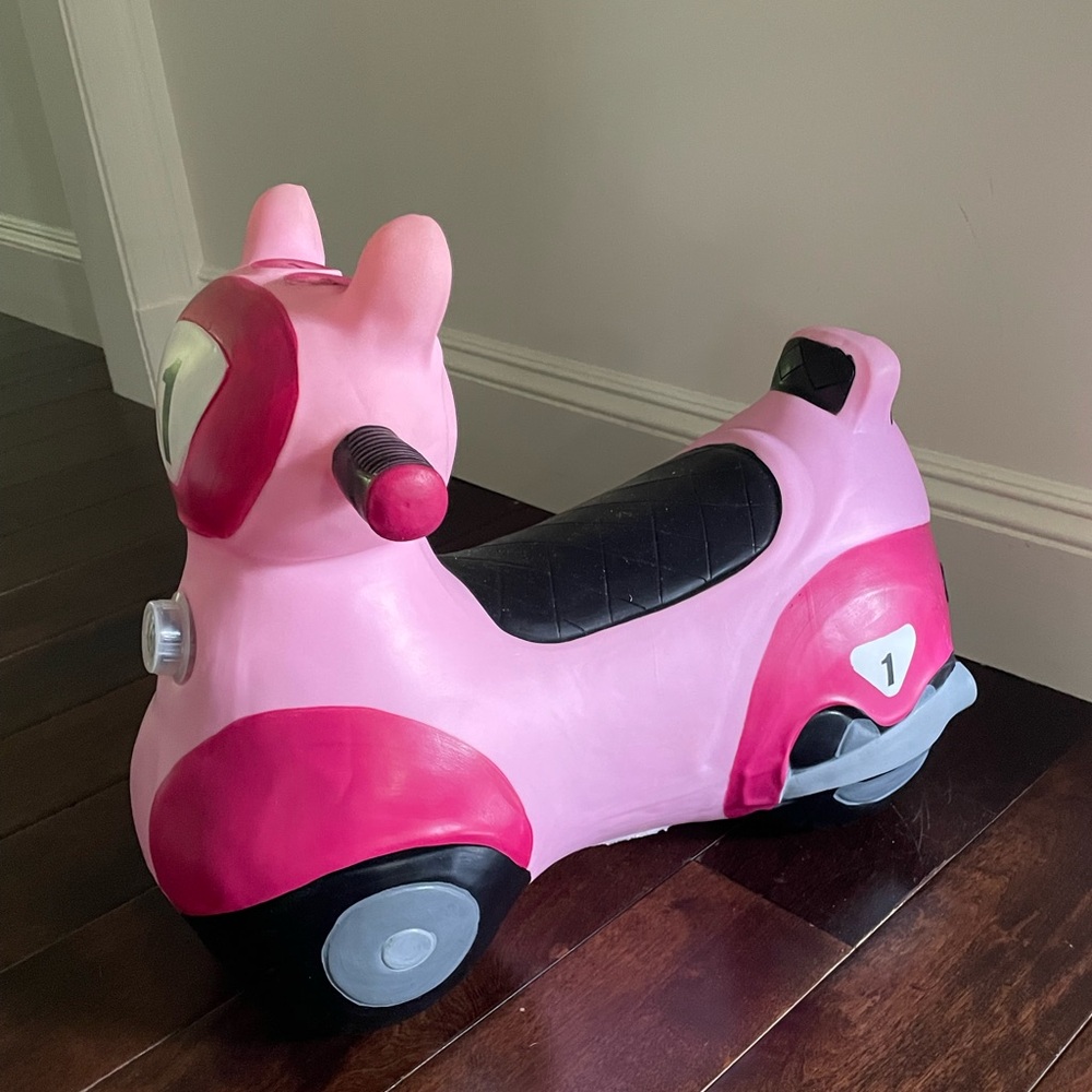 Bouncy Hopper Inflatable Pink Hopping Motorcycle Scooter